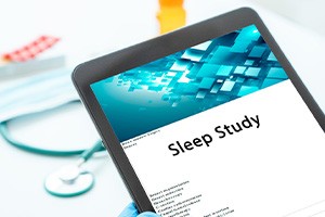 a sleep study on a digital screen