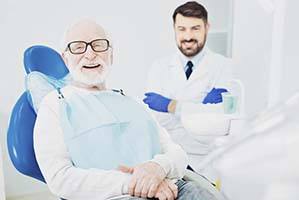 Man seeing dentist in Cary