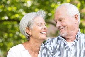 older couple smiling together