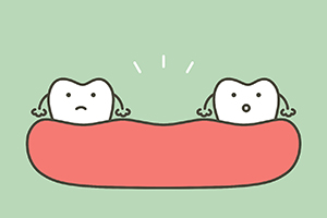 illustration of missing teeth