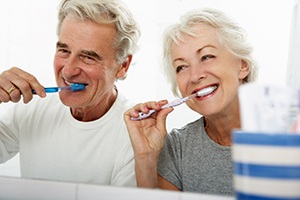 brushing teeth after getting dental implants in Cary