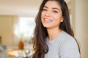 Woman with beautiful teeth smiling