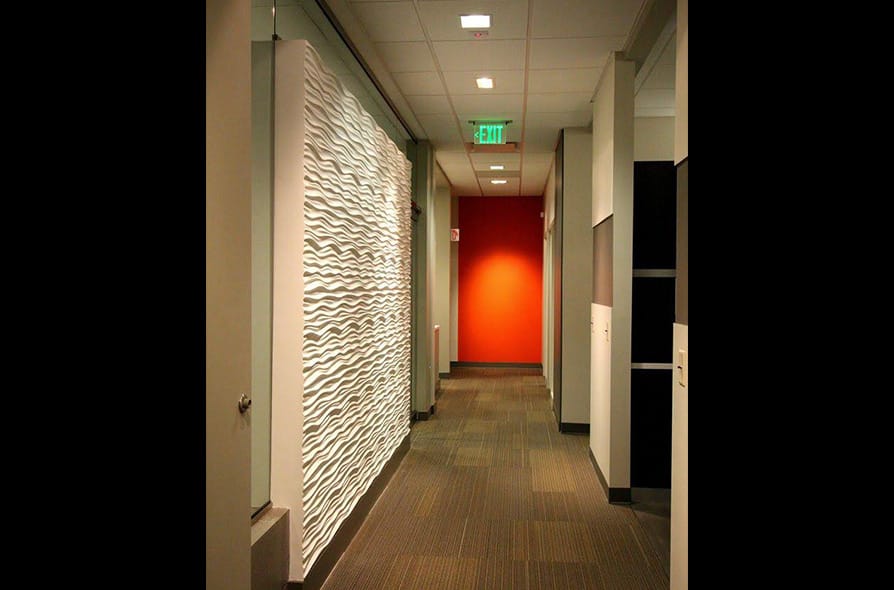 Hallway to dental treatment rooms