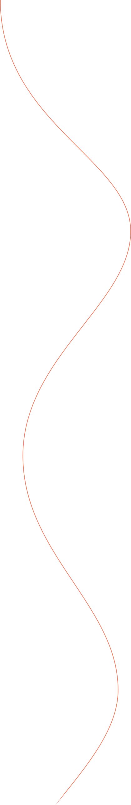 Decorative wavy red vertical line