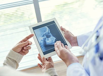 X-ray of temporomandibular joints and skull